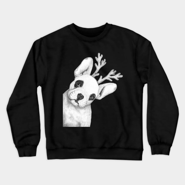 Christmas French Bulldog Crewneck Sweatshirt by kodamorkovkart